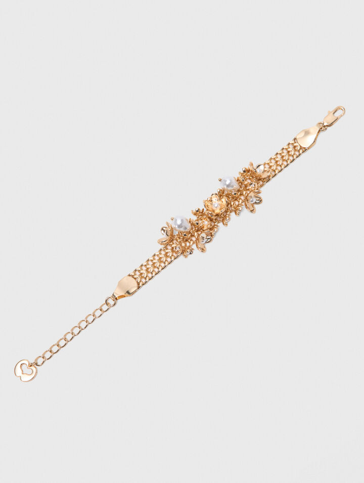 Pulsera asim&eacute;trica de cadena ancha