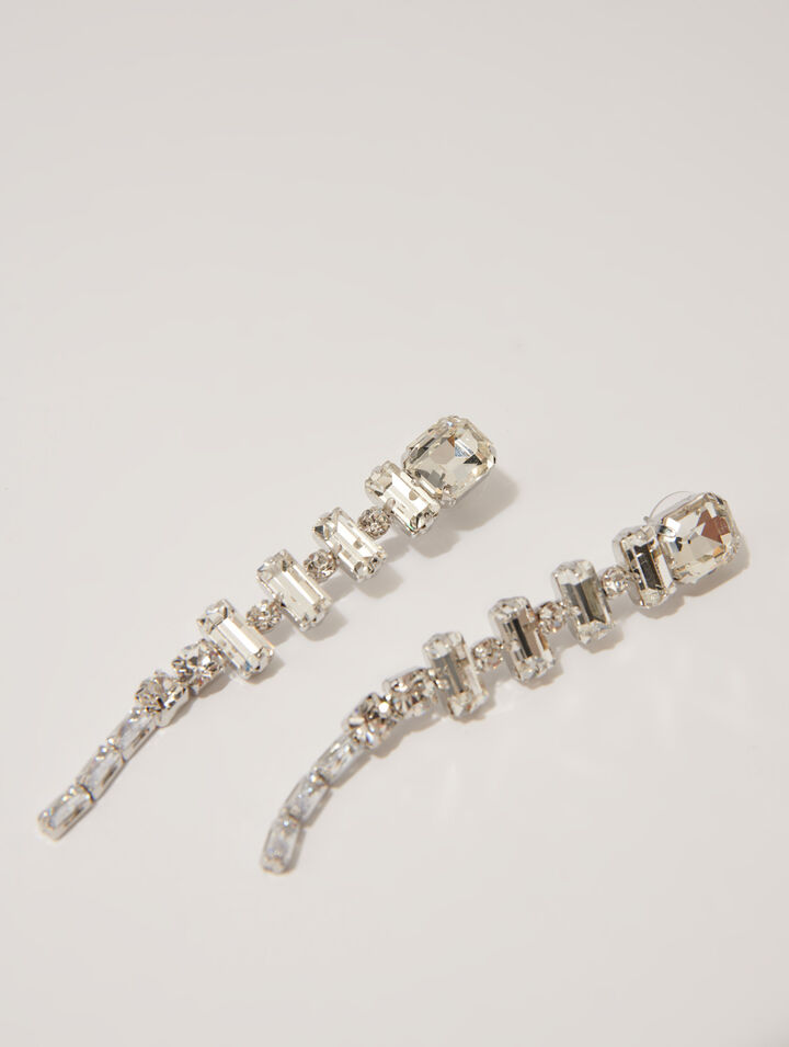 Pendientes de cascada con strass