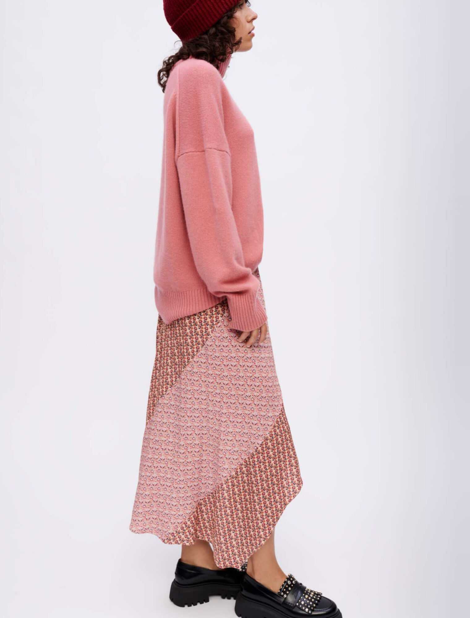 Falda asimétrica estampada