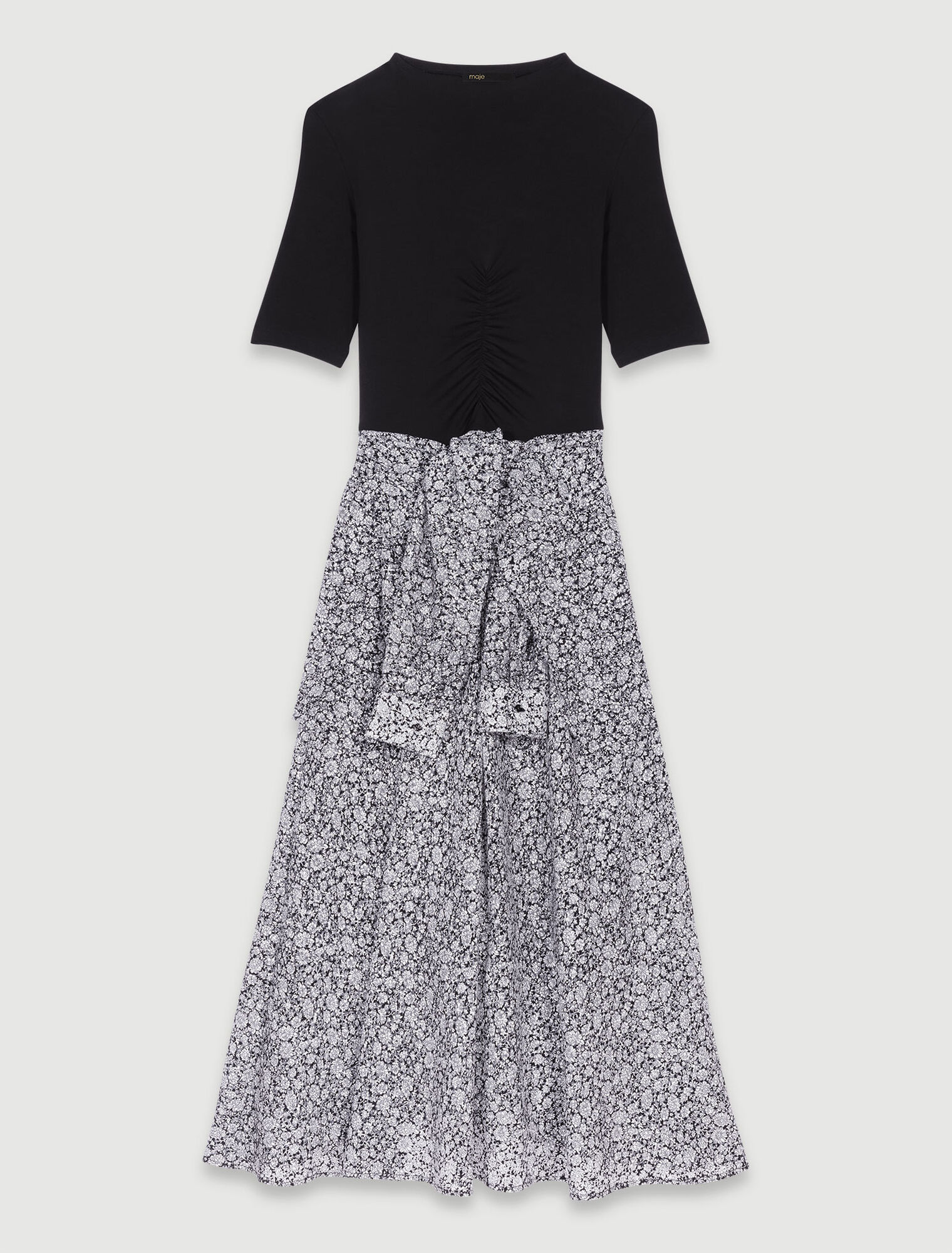 Vestido largo con flores