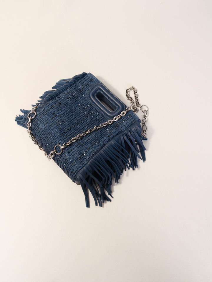 Bolso M Mini de denim con pedrería