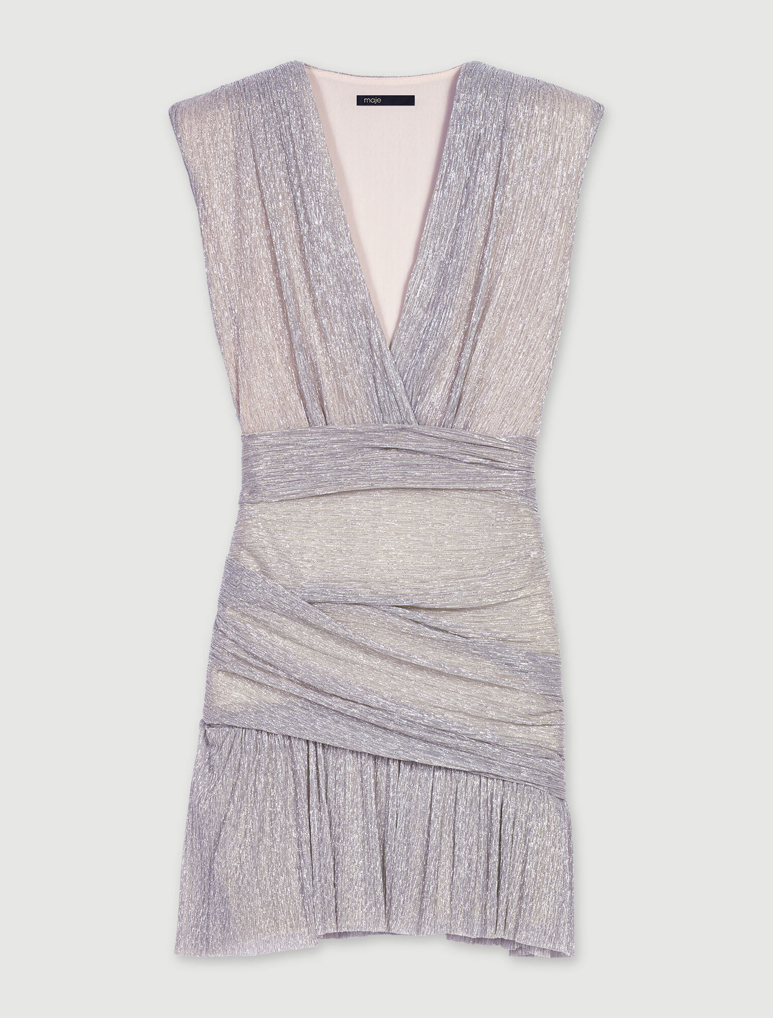 Vestido corto metalizado
