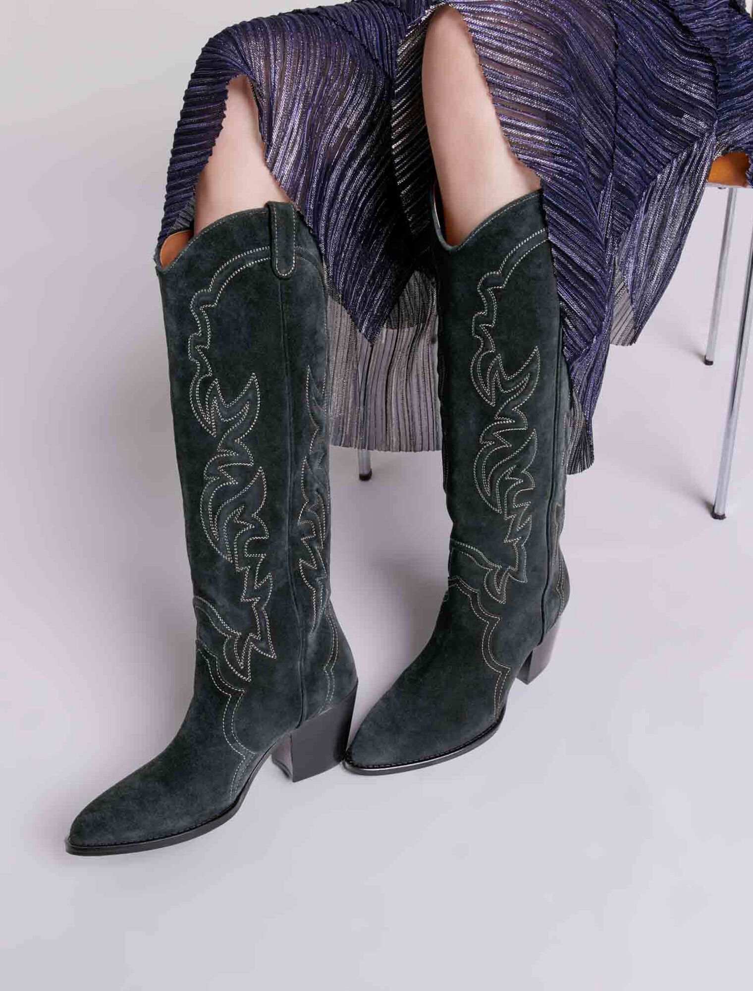 Botas cowboy de ante