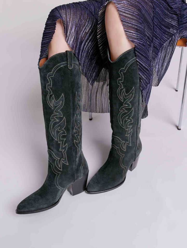 Botas cowboy de ante