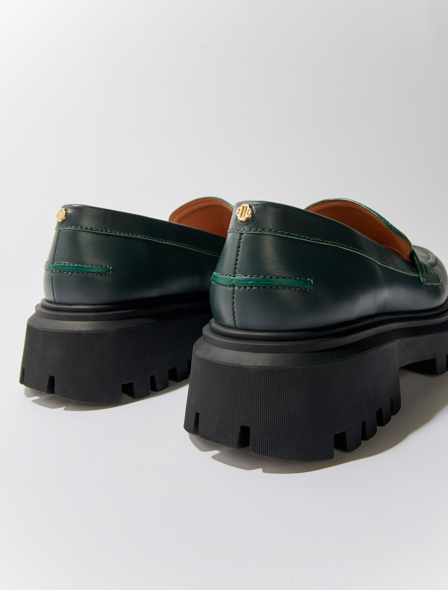 Mocasines de plataforma de piel