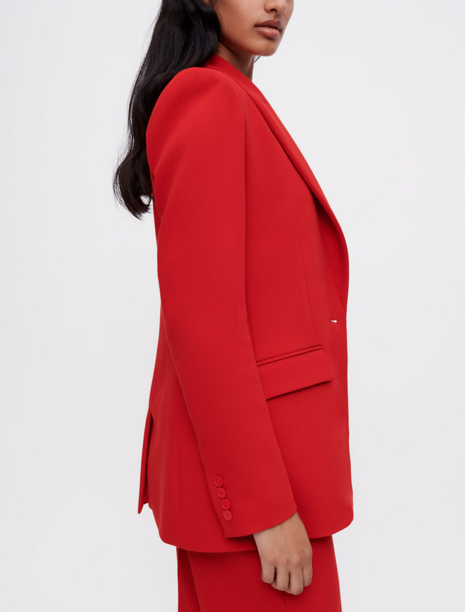 Traje de chaqueta rojo