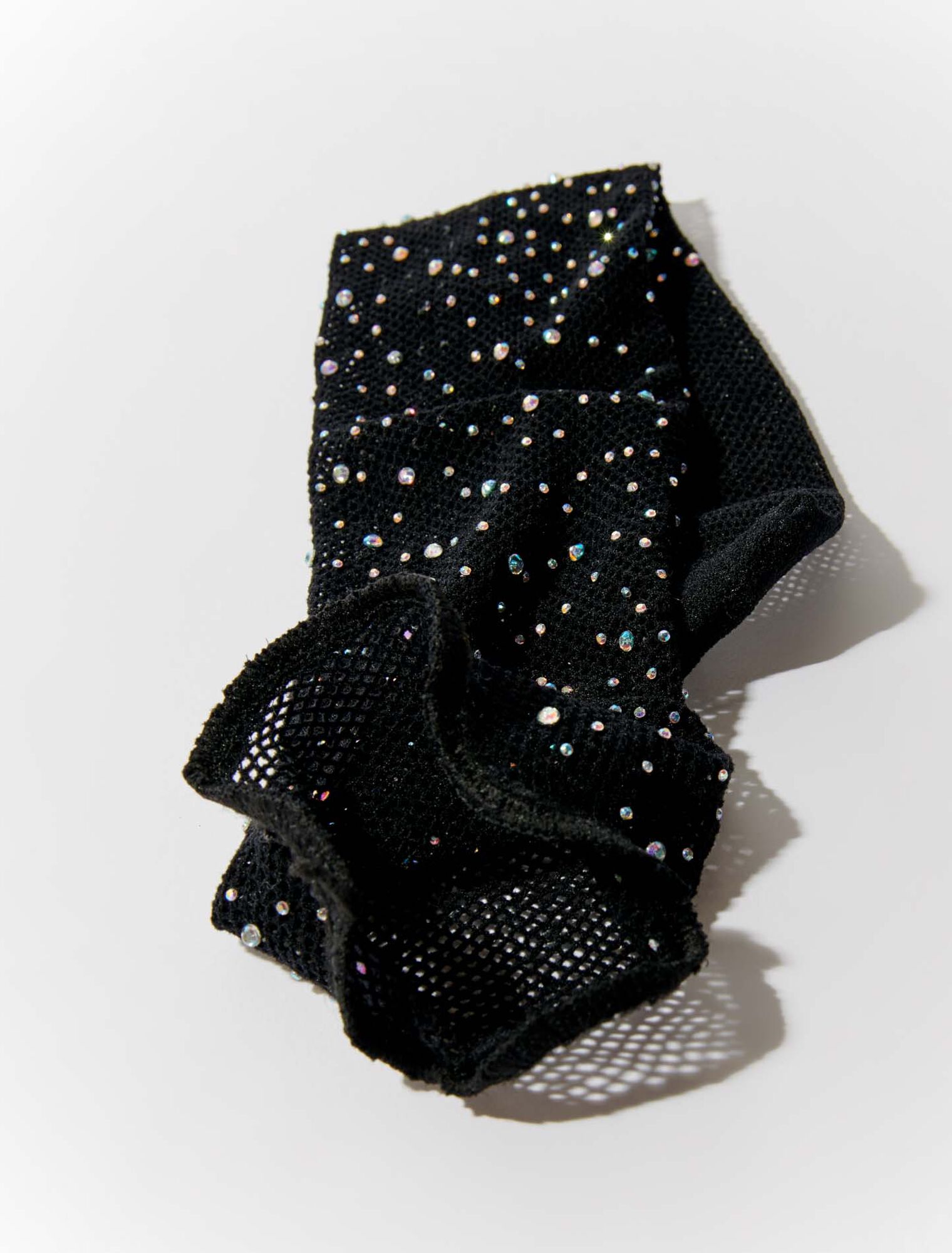 Calcetines de rejilla con strass