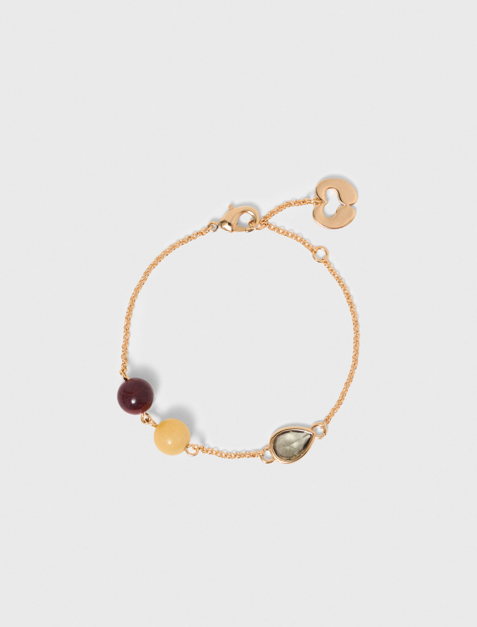 Pulsera con perlas y pedrer&iacute;a.