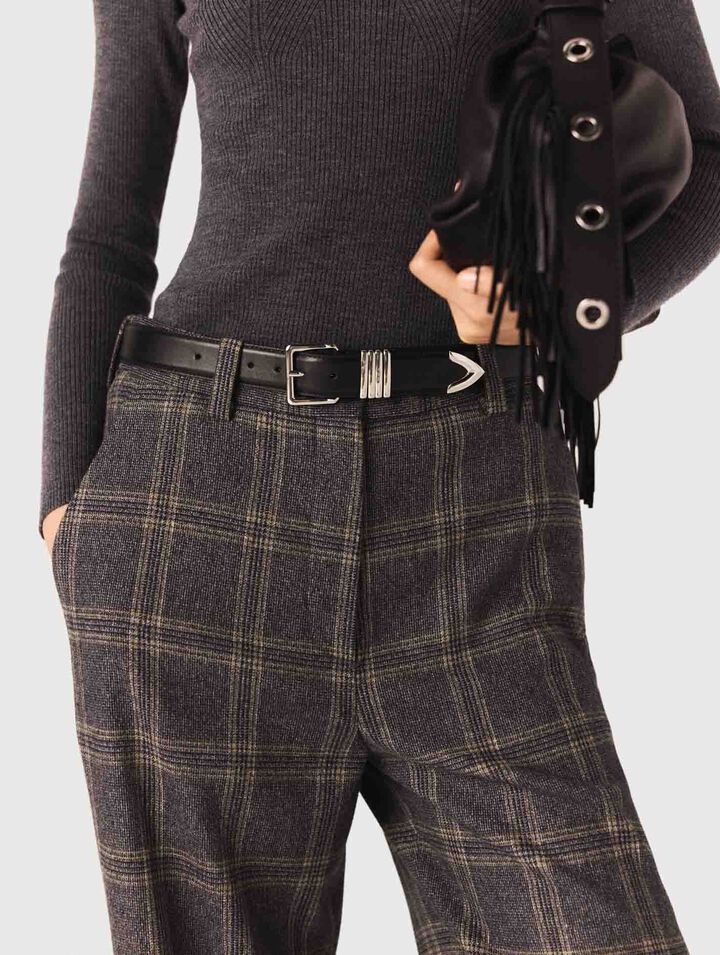 Pantalón de traje a cuadros