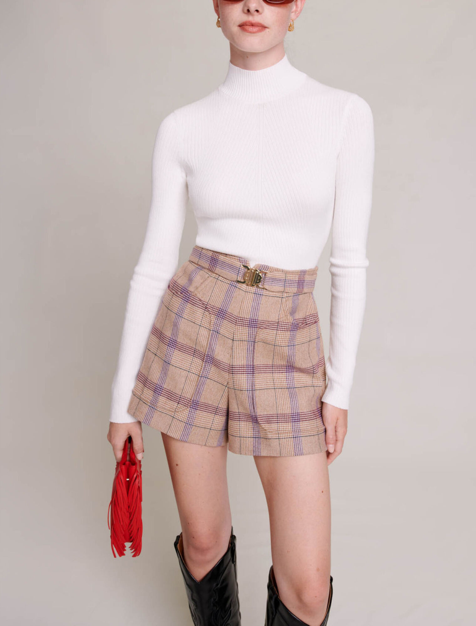 Pantalón corto estructurado