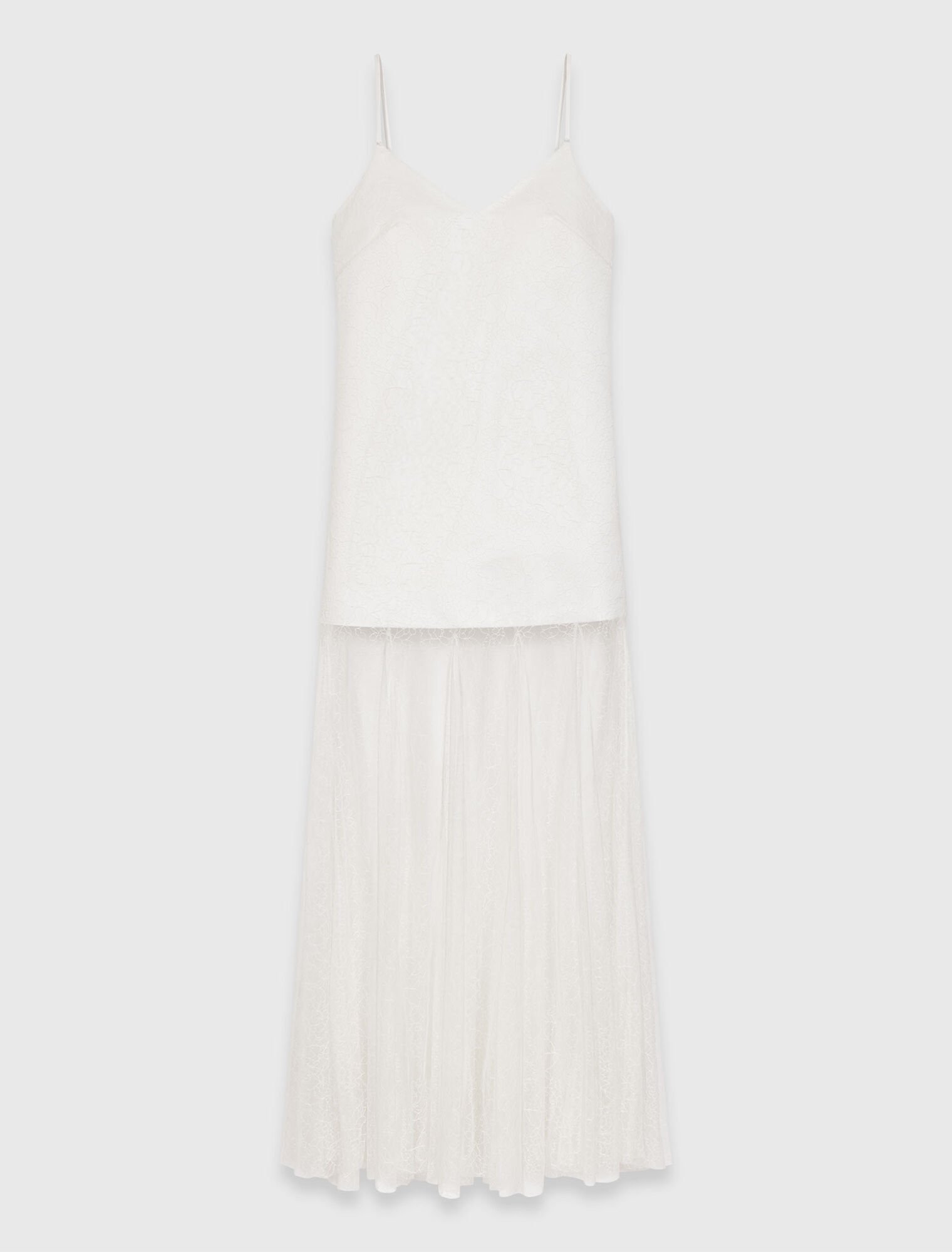 Vestido de tafet&aacute;n y encaje