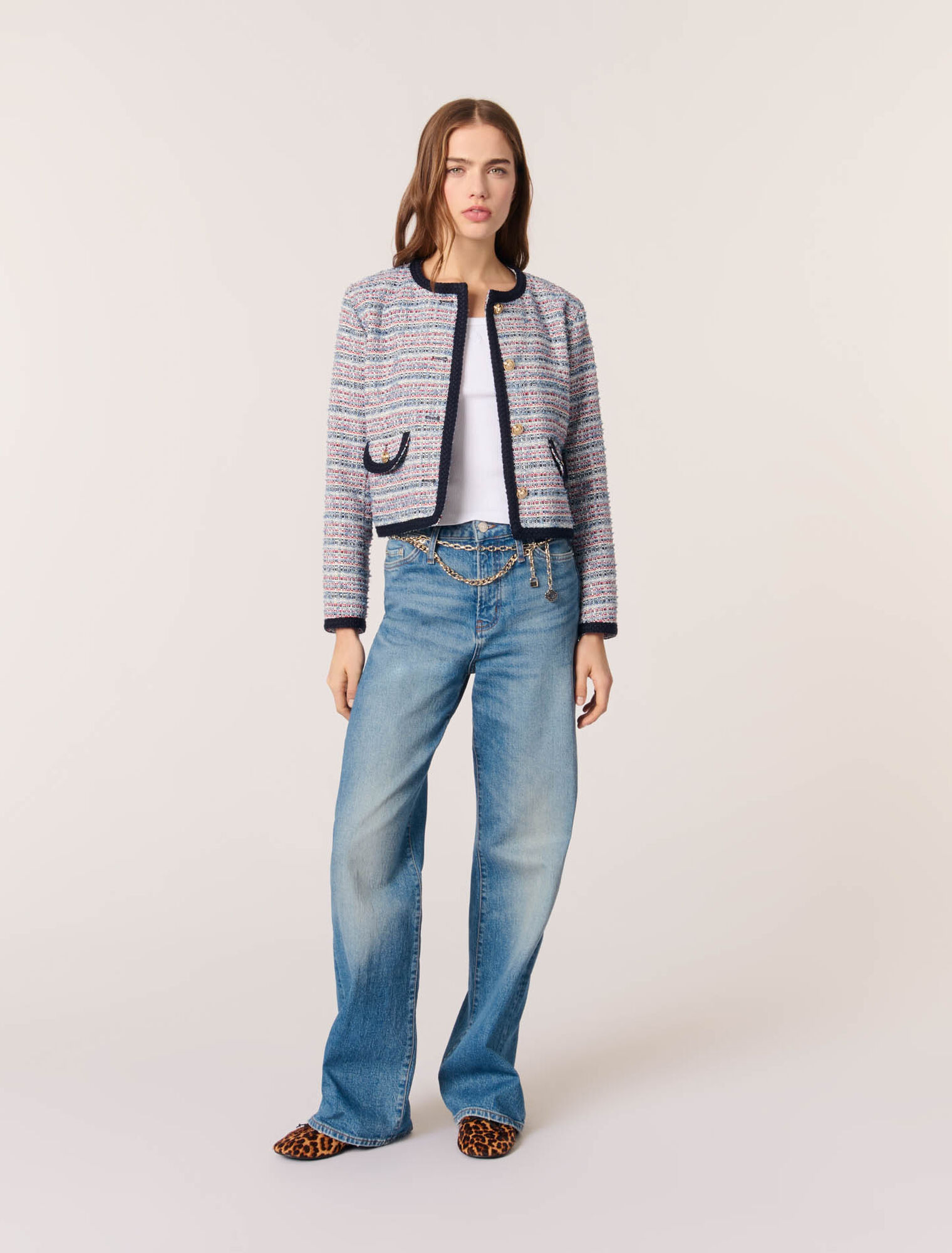 Chaqueta corta de tweed