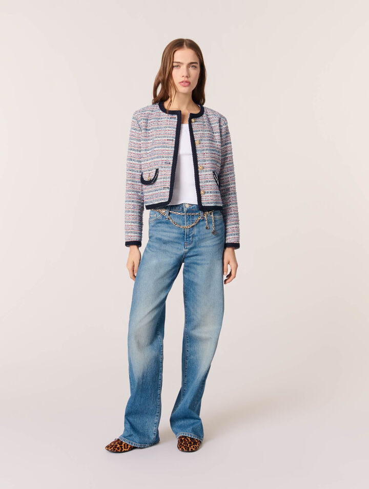 Chaqueta corta de tweed