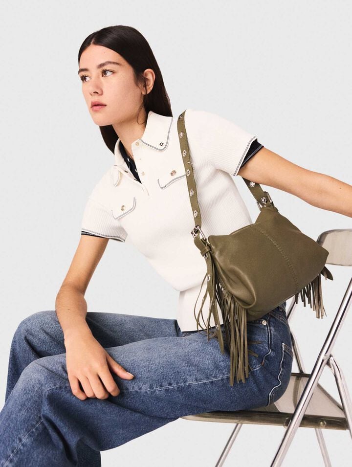 Bolso Miss M mini de cuero liso