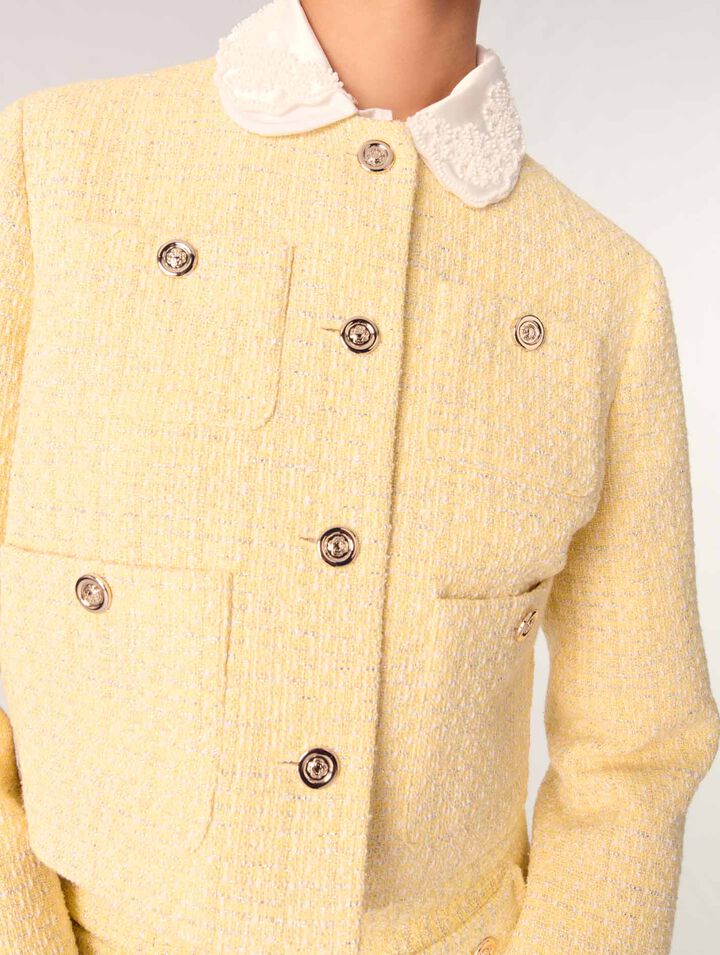 Chaqueta corta de tweed y lúrex