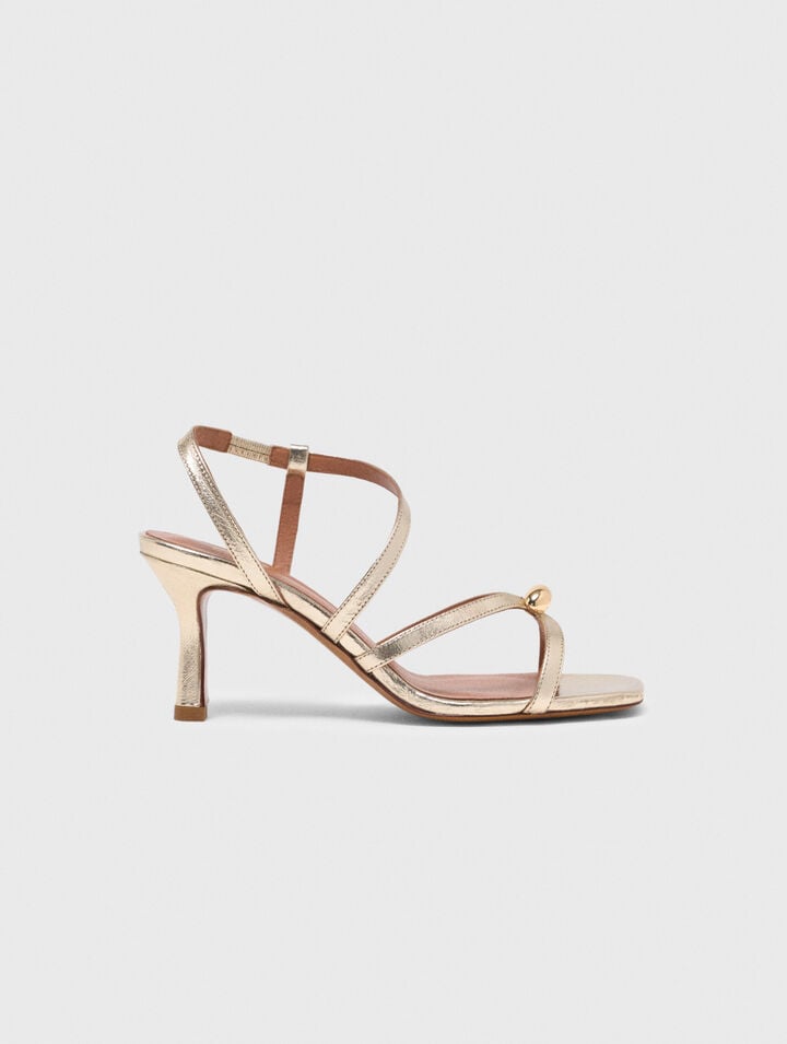 Sandalias multitiras metalizadas