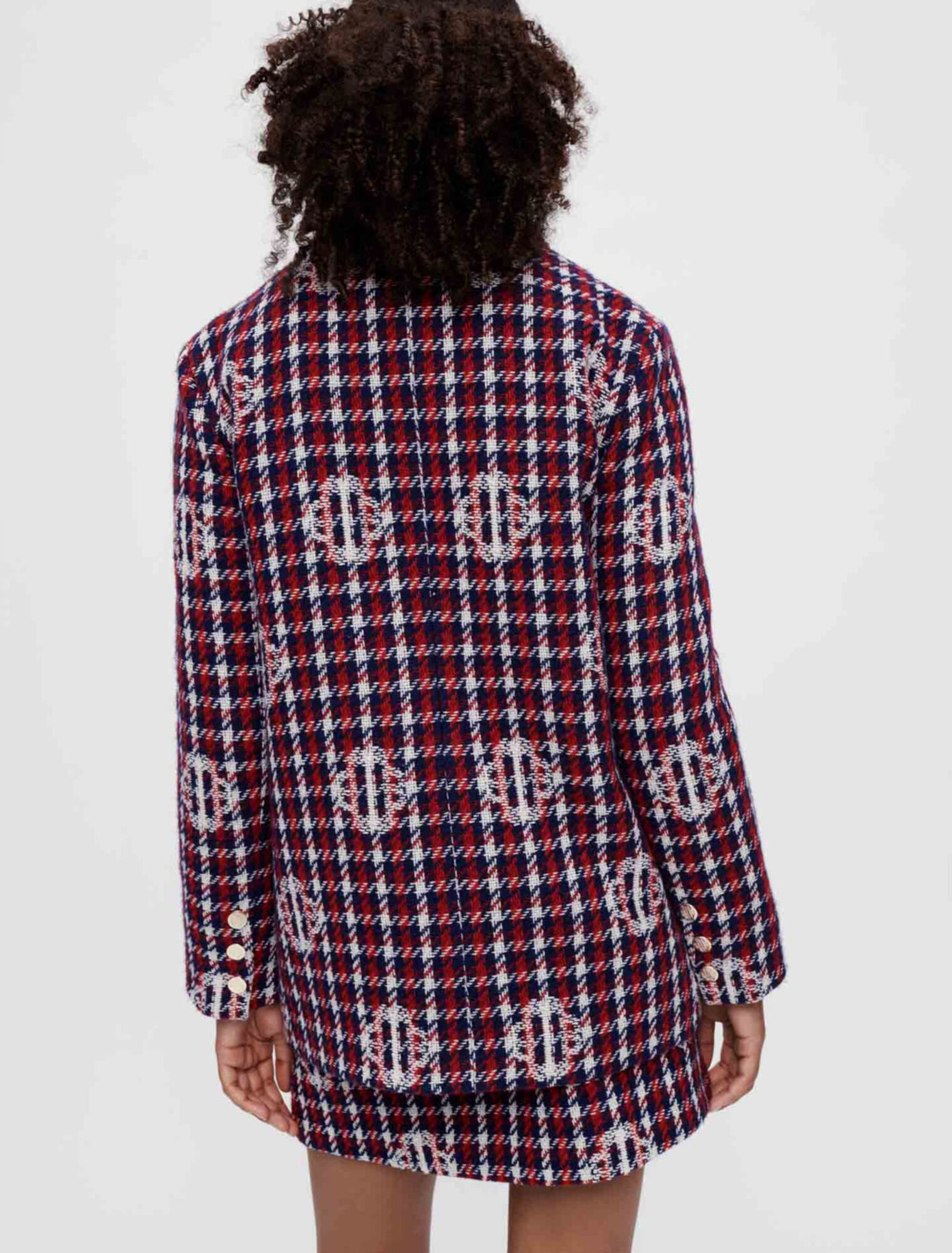 Chaqueta jacquard de cuadros Clover