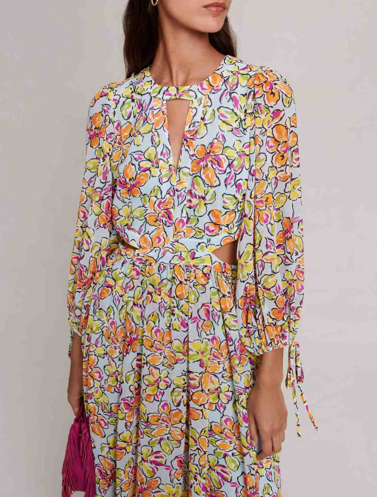 Vestido largo estampado