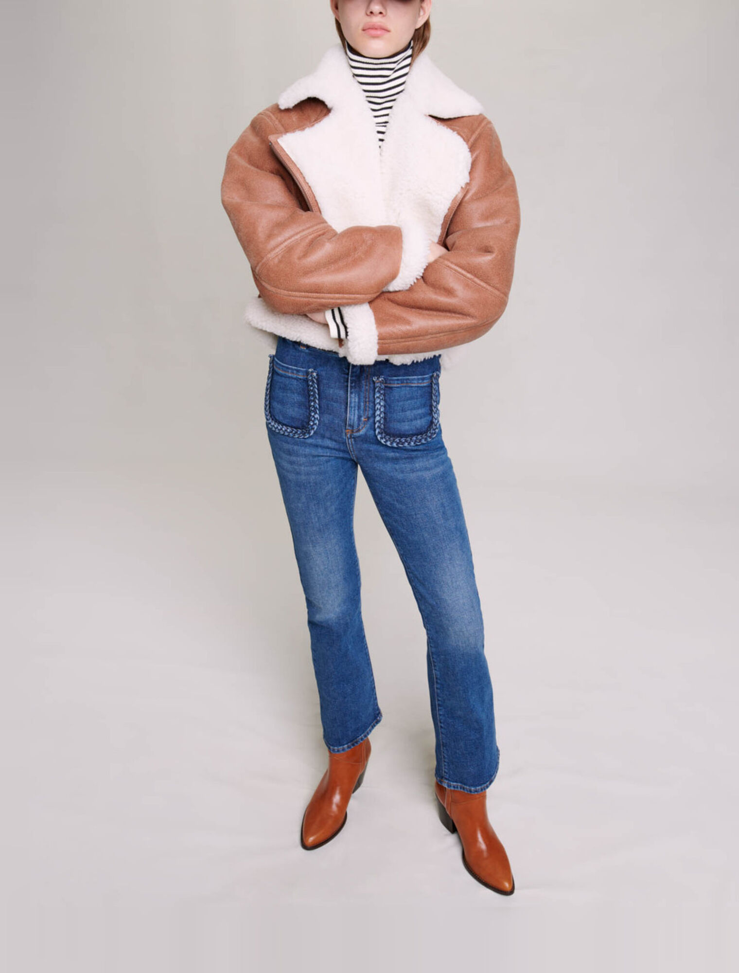 Vaquero con detalles trenzados