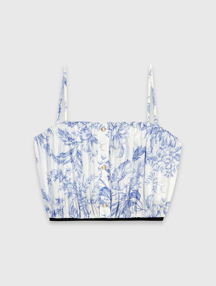 Top de tirantes estampado
