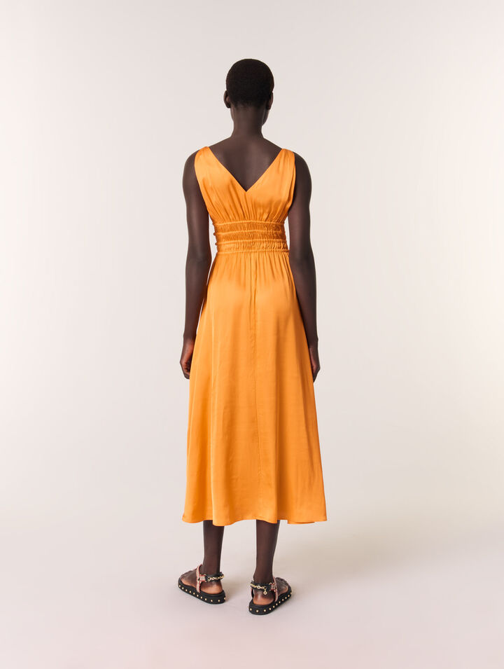 Vestido largo de rasete