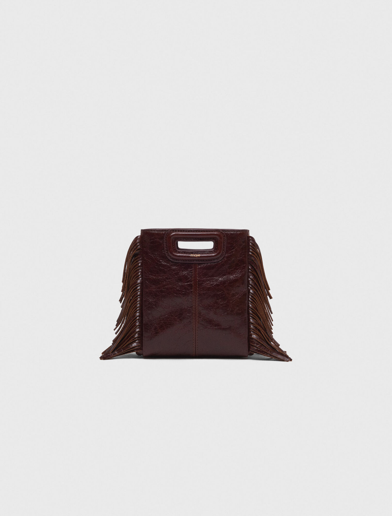 Bolso M mini de cuero agrietado