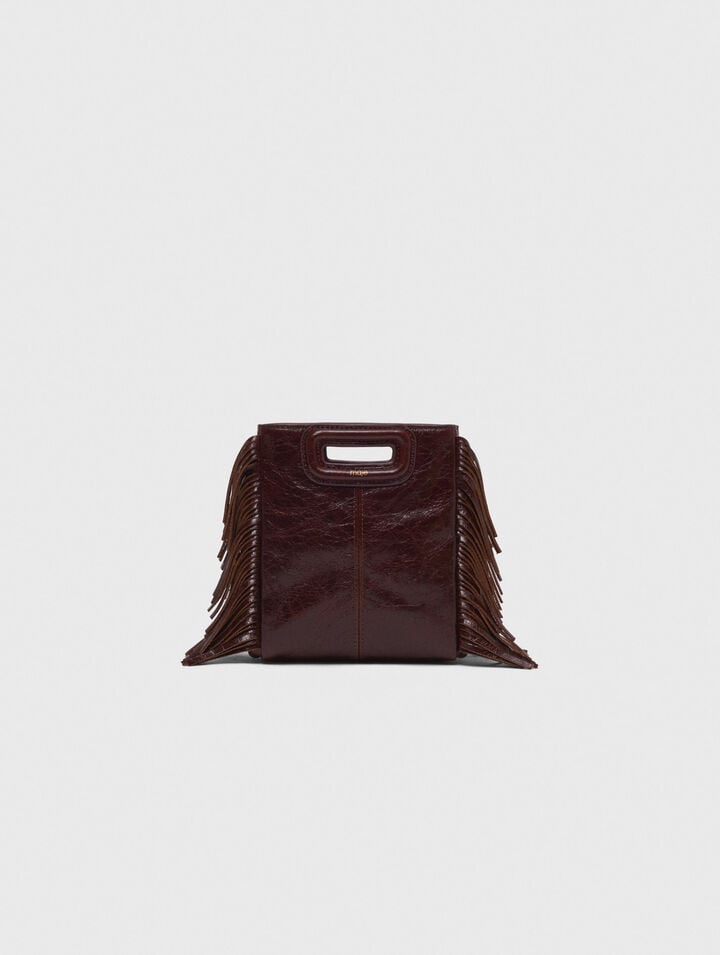 Bolso M mini de cuero agrietado