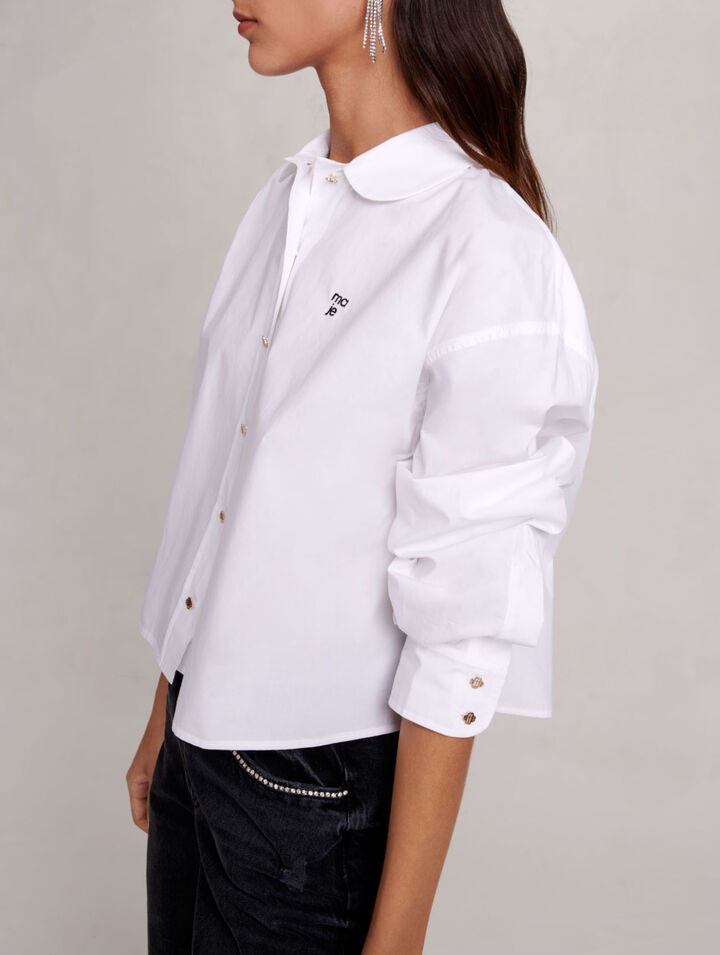 Camisa corta de algodón