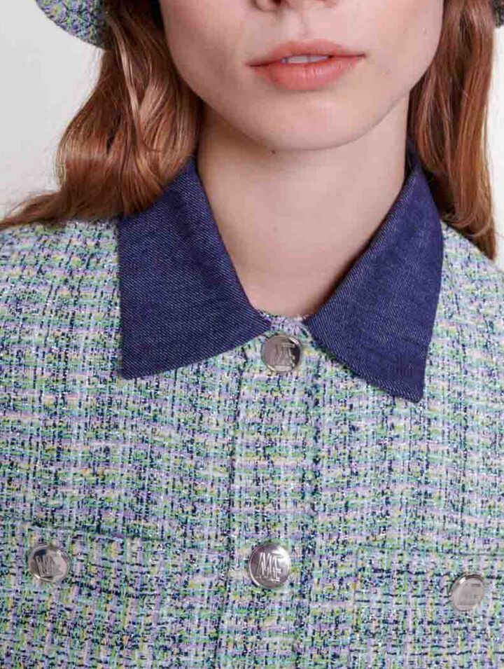 Pantalón ancho de tweed