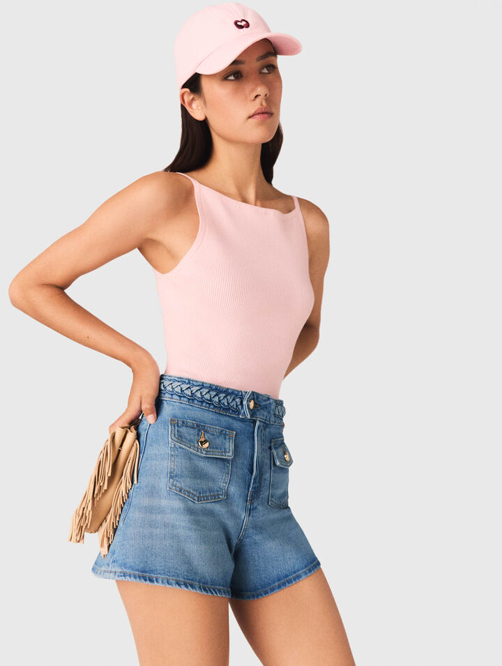 Short vaquero trenzado