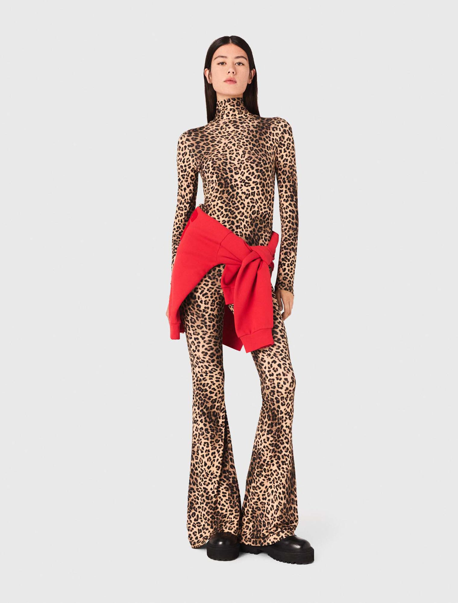 Legging acampanado de leopardo