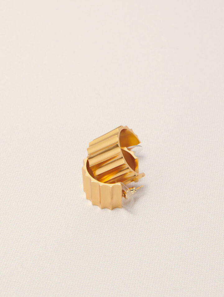 Pendientes de aro mini de metal c&oacute;nico