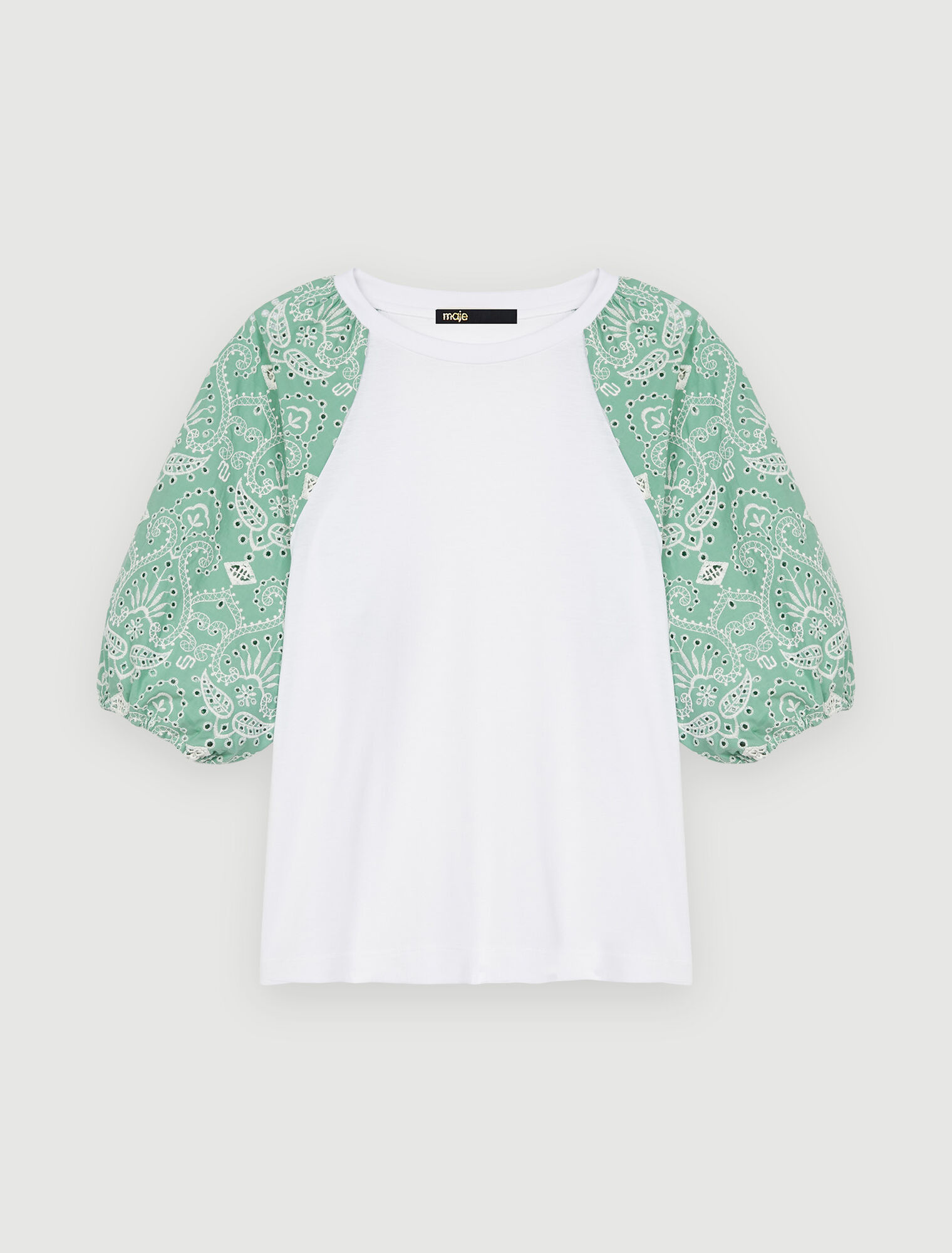 Camiseta de tejido mixto