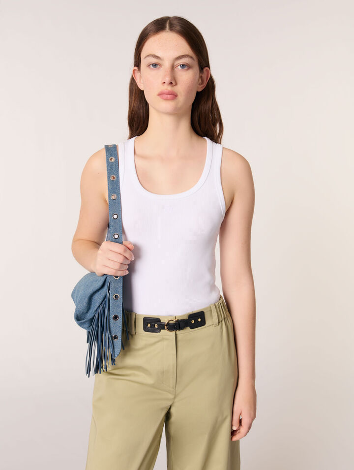 Camiseta de tirantes acanalada