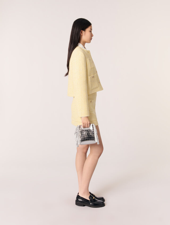 Bolso M Mini de piel de cocodrilo