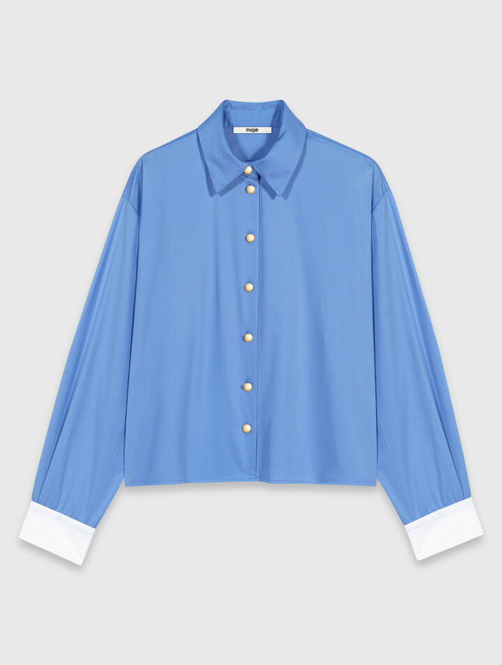 Camisa de algod&oacute;n con lazo