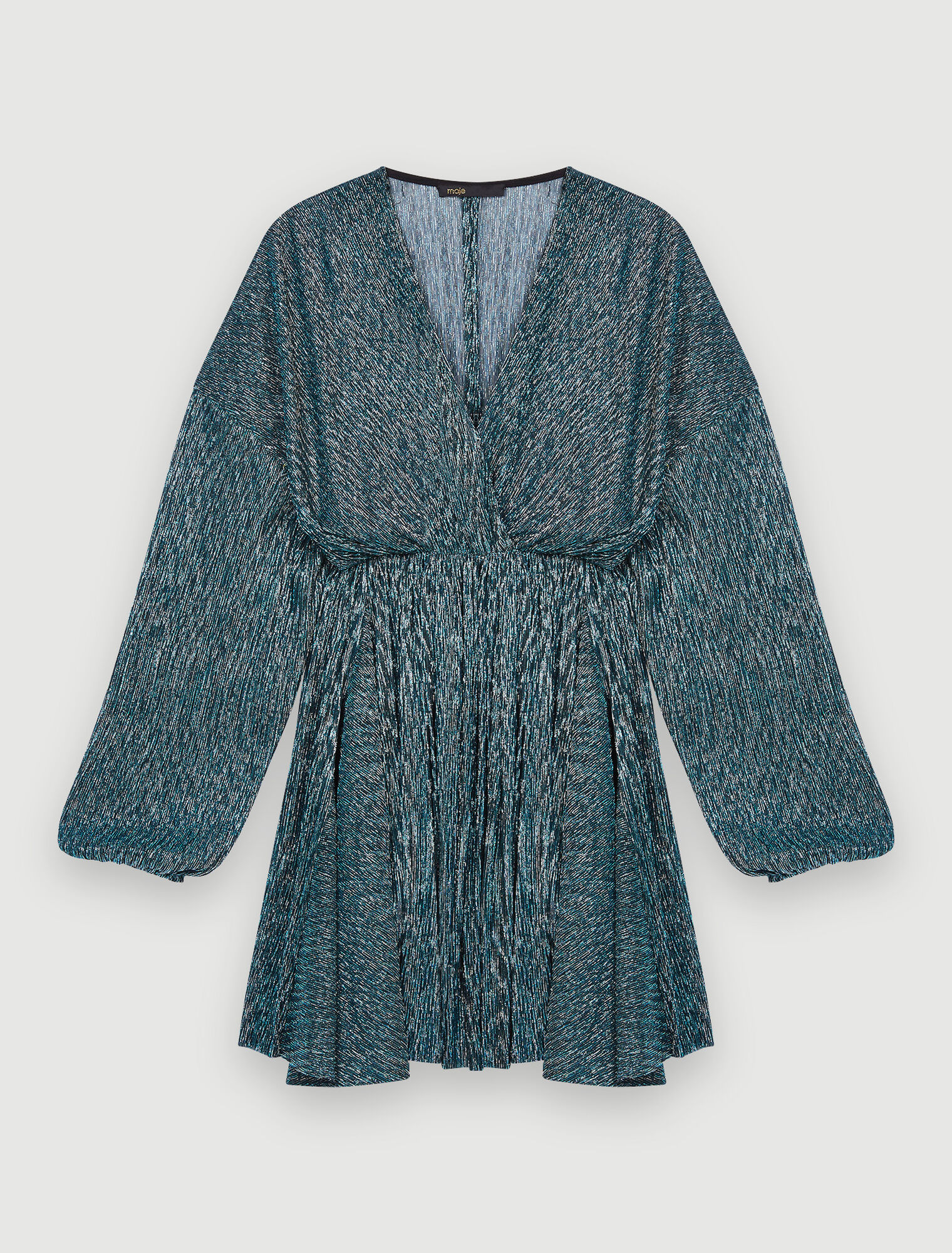 Vestido plisado con brillos