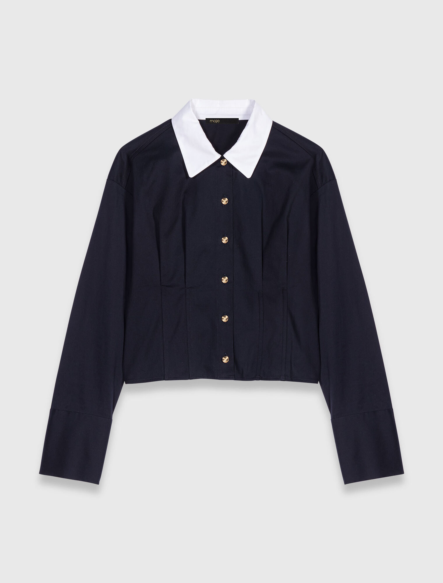 Camisa corta de popelina