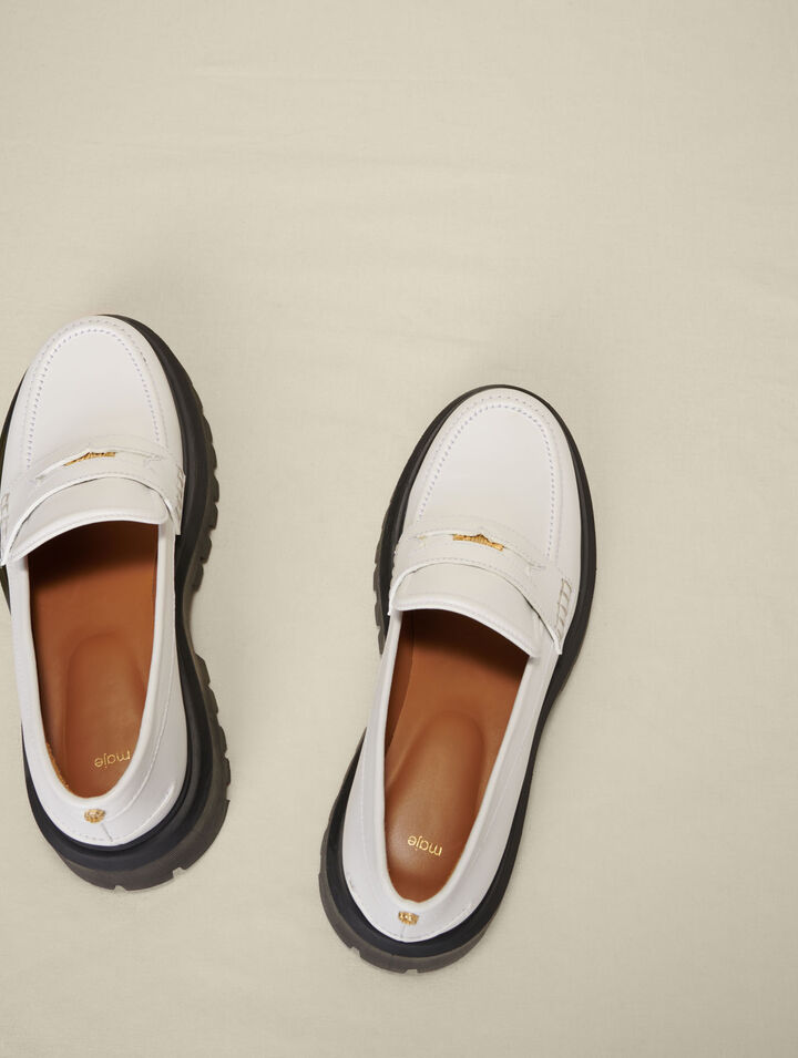 Mocasines de plataforma de piel