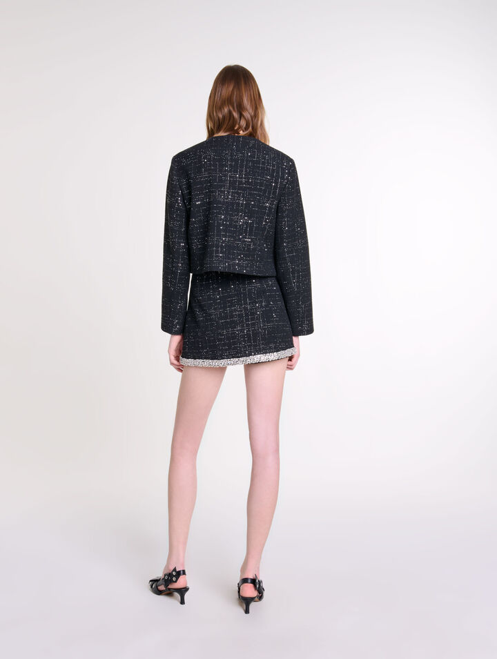 Chaqueta corta de tweed