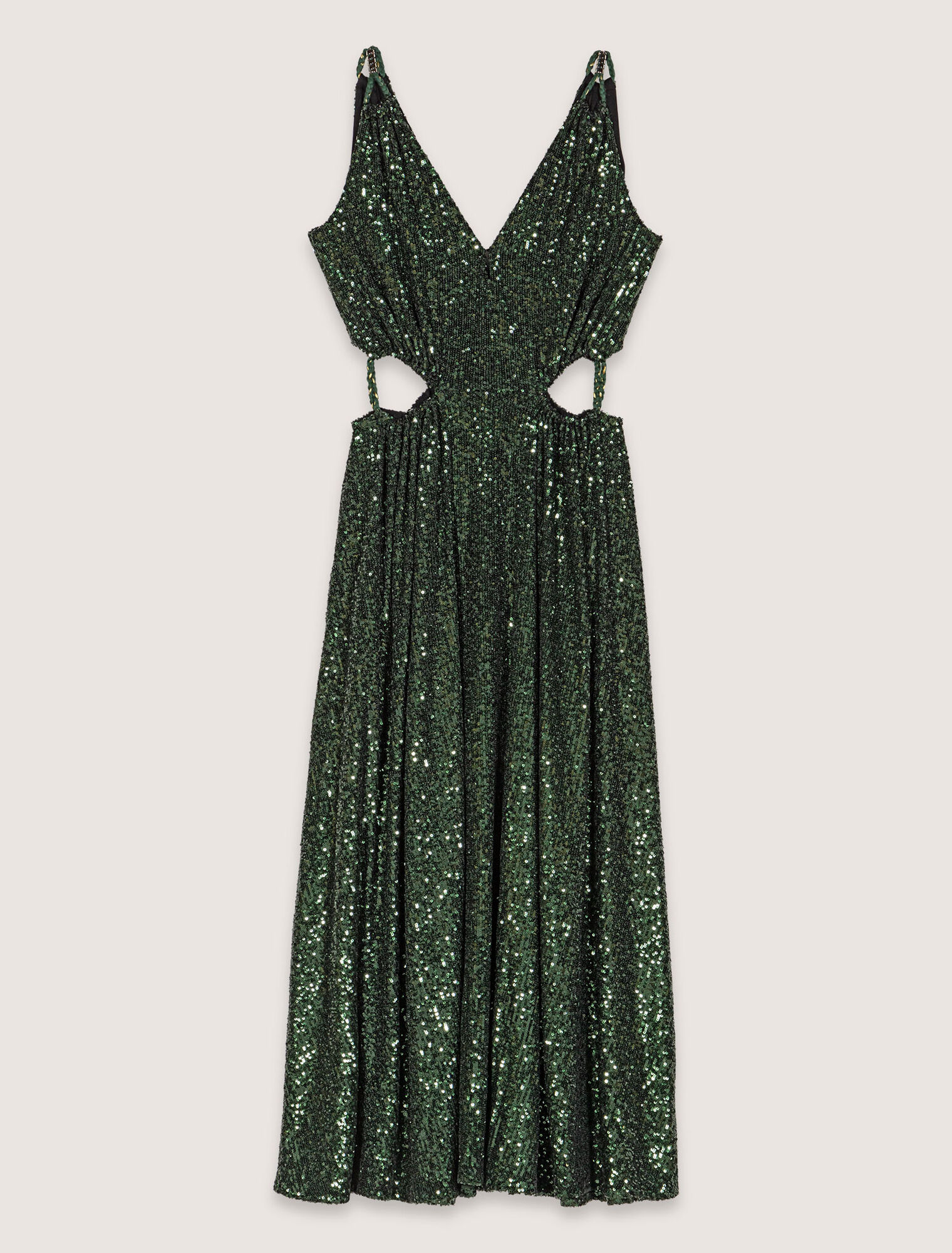 Vestido largo con lentejuelas