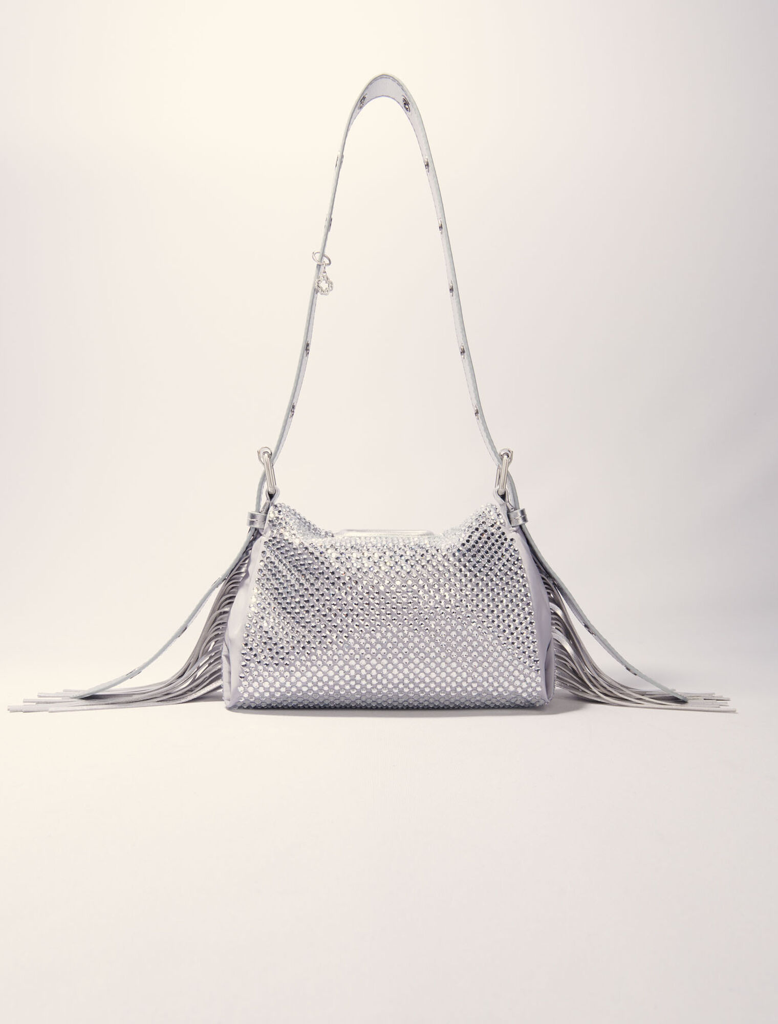 Bolso Miss M Mini metalizado con estrás