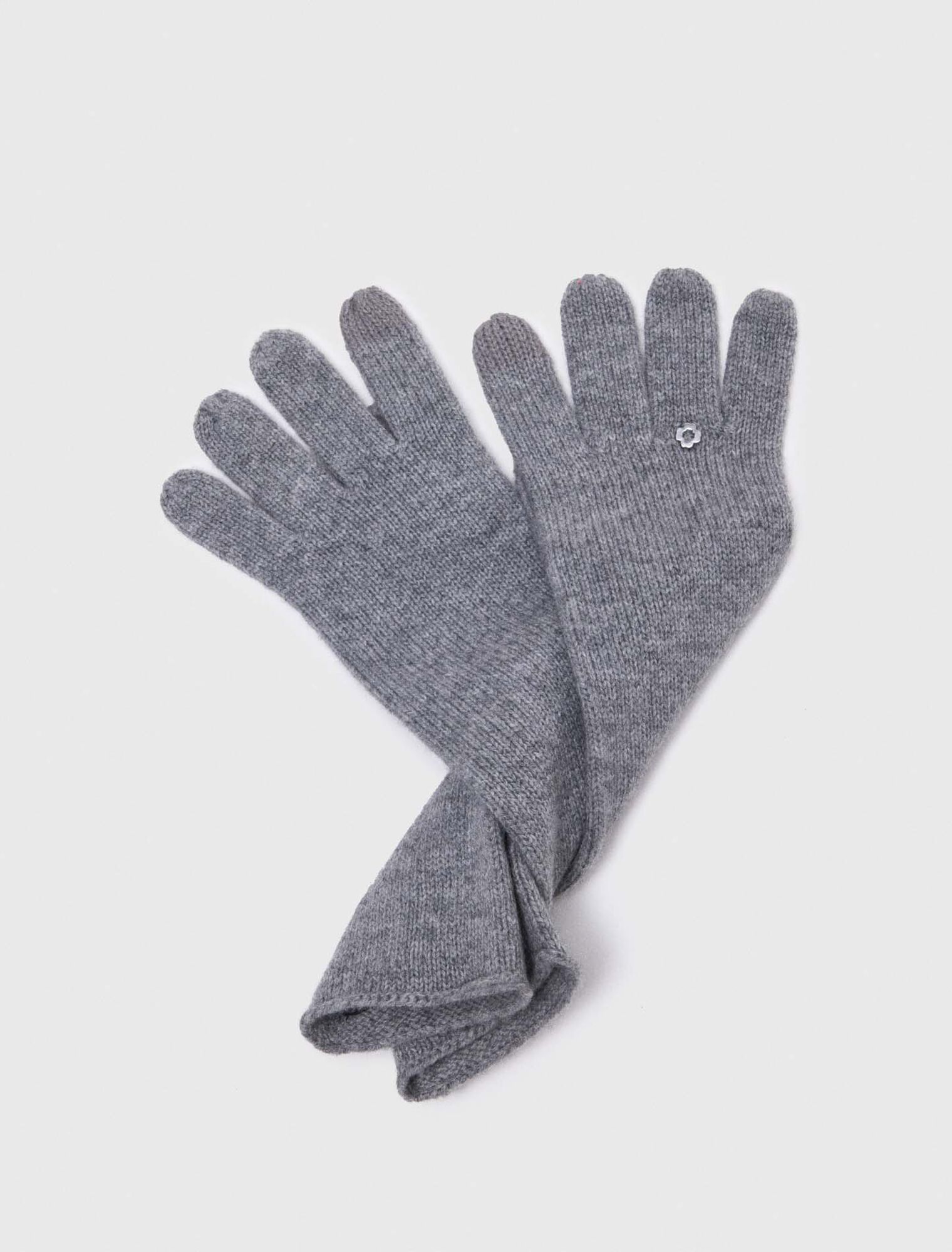 Guantes largos de lana y cachemira