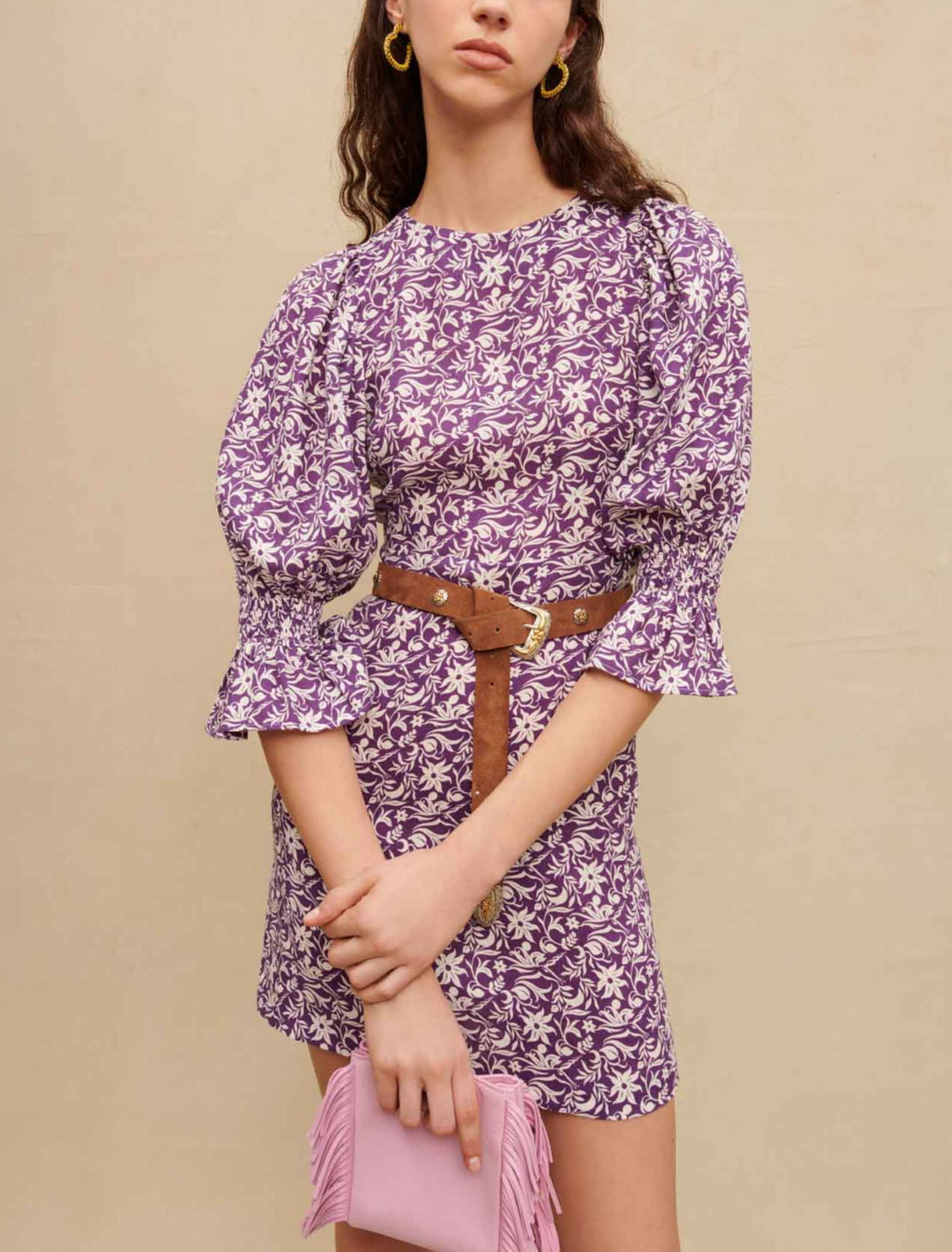 Vestido corto estampado floral