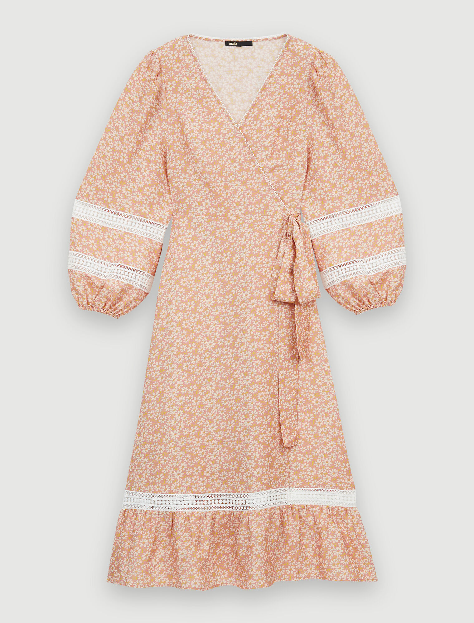 Vestido estampado con trenzas