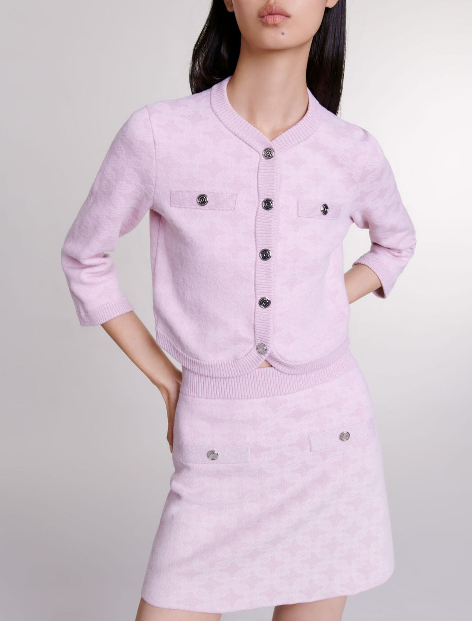 Falda de punto jacquard