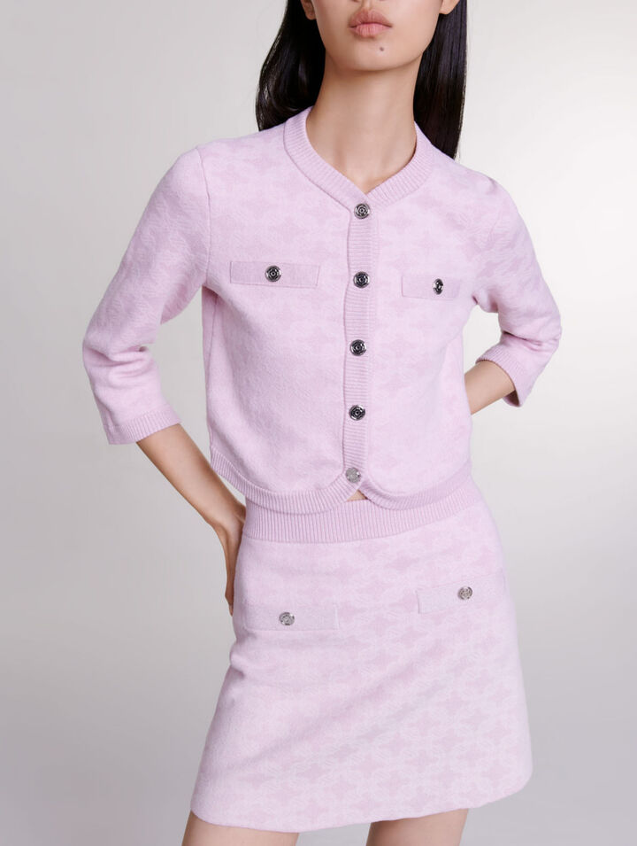 Falda de punto jacquard