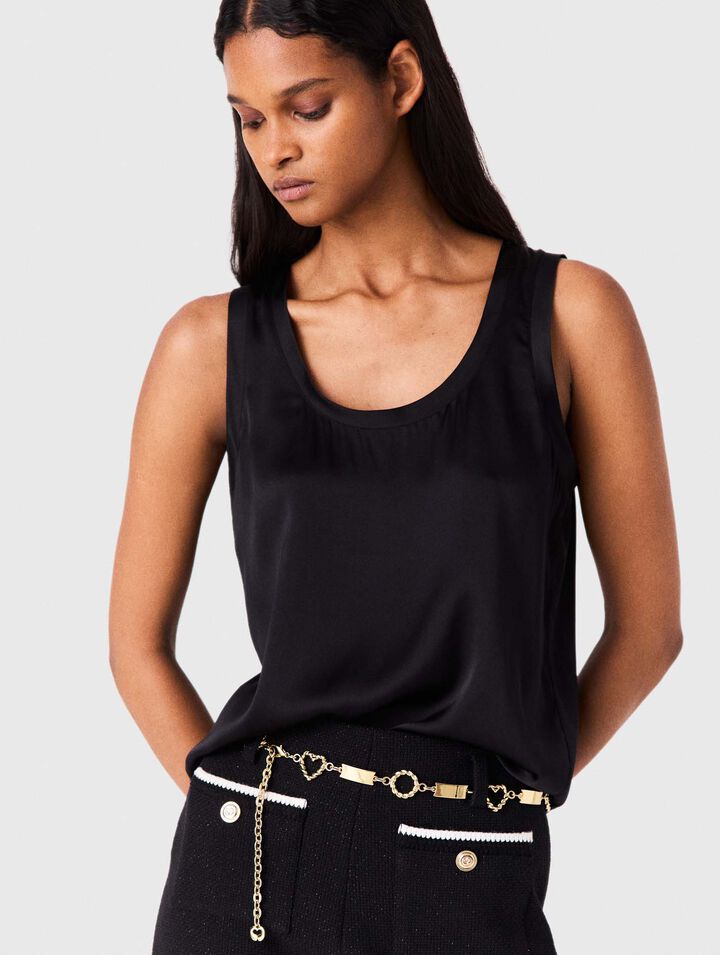 Camiseta de tirantes de seda