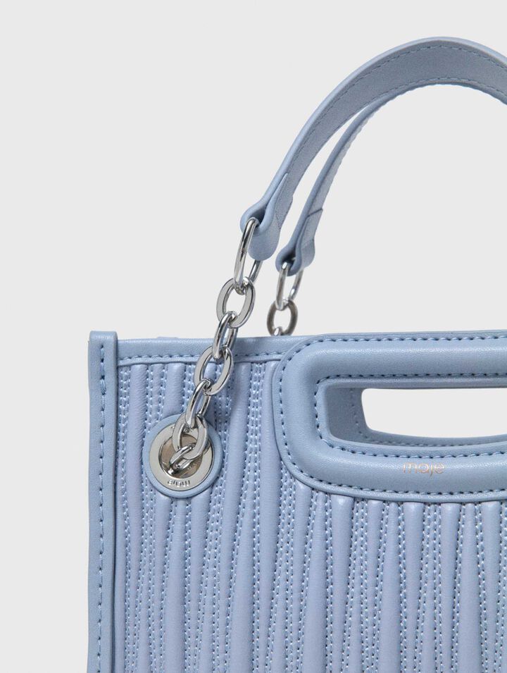 Bolso mini tote de piel acolchado