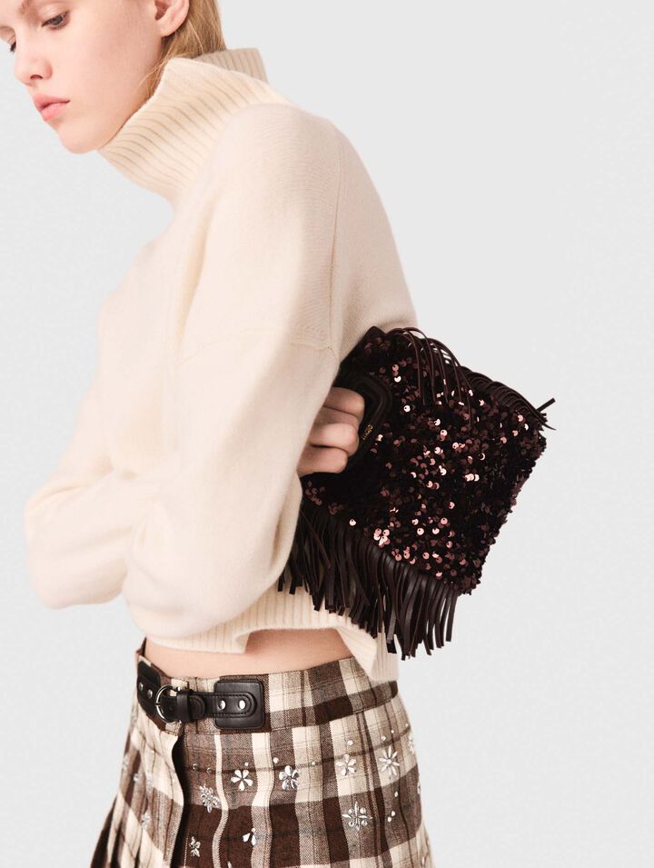 Falda kilt de cuadros con pedrería